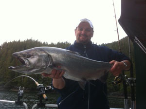 Todd and Nesia, owner/operates of Nauticalwest Fishing Adventures spend the weekend doing some personal fishing.  They landed 6 Chinook during their trip 